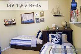 Twin Beds Diy Diy Twin Bed Small Room Bedroom Small Girls Bedrooms