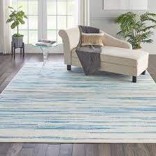Noorani teal blue rug features modern geometric motifs laid out in traditional woven rug style. Nourison Jubilant Teal Blue And White 8 X10 Area Rug 099446478009 Contemporary Outdoor Rugs By Gwg Outlet 099446478009 Houzz