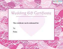 Maybe you would like to learn more about one of these? Printable Wedding Gift Certificates Lovetoknow