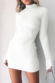 Long Sleeve High Collar Slim Bodycon Dress Bodycon Dress Outfit Bodycon Dress Formal Bodycon Dres Body Con Dress Outfit Bodycon Dress Casual Slim Bodycon Dress