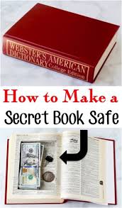 To make a book safe, start by mixing 4 parts glue to 1 part water, which will create a glue sticky enough to close the book but not too sticky that it's hard to spread across the pages. How To Make A Book Safe Diy Diy Book Book Safe The Secret Book