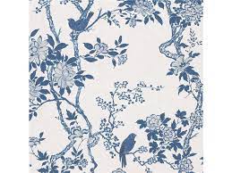 Ralph Lauren Home Marlowe Floral Porcelain Lwp65394w Rl Kravet New York Ny Floral Wallpaper Wallpaper Blue Wallpapers