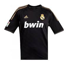 Real madrid jersey 11/12home version adidasin white gold,breathable climacool fabric. Real Madrid 2011 12 Away Kit