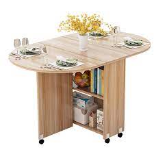 Dining table with gray cabinets. Folding Movable Dining Table With Multidirectional Wheel Wooden Kitchen Table Storage Cabinet Portable Mesa Centro Elevable Dining Tables Aliexpress