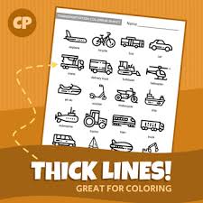 You'll find transportation puzzle cards, this set of transportation coloring pages, and a packet of transportation worksheets for kindergarten and first grade. Transportation Coloring Sheet Printable Pdf By Rocket Edtech Tpt
