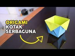 Persiapkan alat dan bahan, misalnya tong sampah yang mudah untuk diberi lukisan, cat tembok atau cat minyak, kuas, sisa air mineral gelasan untuk tempat dan mencampur cat, tempat air, lap, dll. Diy Cara Melipat Origami Menjadi Tempat Serbaguna How To Fold Bin Paper Tutorial Wow Youtube