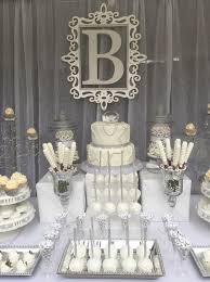 Diamonds And Pearls Candy Buffet All White Party Milestone Birthday Wedding Candy Station Bridal Showe White Party Theme Pearl Birthday Party Wedding Candy