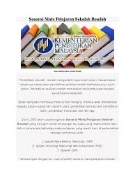 Jual poster jadwal mata pelajaran gambar lol kota surakarta. Senarai Mata Pelajaran Sekolah Rendah