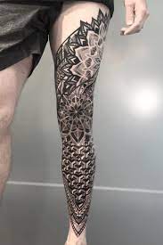 Dotwork Blackwork Geometric Ornamental Mandala Geometrictattoo Kneetattoo Mandalata Geometric Sleeve Tattoo Geometric Tattoo Sleeve Designs Leg Tattoos