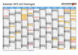 Kalender 2012 zum ausdrucken gratis jahreskalender 2012 kostenloser kalender download. Kalender Excel Jahreskalender At