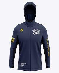 Download Basketball Full Zip Hoodie Mockup Front View Of Hooded Jacket In Apparel Mockups On Yellow Images Object Mockups