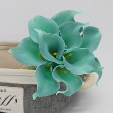Maybe you would like to learn more about one of these? Teal Calla Lily Bouquet Real Touch Calla Lilies Vanrina