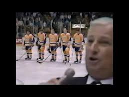 National Anthems LA Kings vs. Montreal Canadiens 1988 John Strachan with  Joe Tripoli