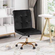 Noble House Kendall Glam Tufted Home Office Chair With Swivel Base Black And Rose Gold Finish Walmart Com Home Office Chairs Noble House Furniture