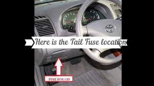 I took out the storage compartment beside steering wheel and it looks like it was removed because i cannot see devilsfan. Camry 2001 Replace Tail Light S Fuse Youtube