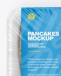 Object mockups creative store png images creative fonts. Tray With Pancakes Mockup In Tray Platter Mockups On Yellow Images Object Mockups