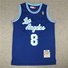 Men's los angeles lakers blue snapback hat Kobe Bryant 8 Los Angeles Lakers Alternate 1996 97 Blue Jersey Jerseys2021