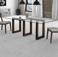 Merge formal and contemporary elements with a table featuring rich walnut and cherry surrounding framing and chocolate leather seats. Glass Top Dining Table Maze Base Dining Table Modern Maze Wood Base Handmade