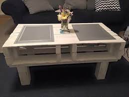 Frustrated at the 249£ price tag of the legion pallet table offered by made.com and think you can do an equally decent job yoursel… White Rustic Pallet Coffee Table Easy Pallet Ideas