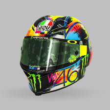 The legendary rider owns sky racing team by vr46, often just known by his. 7 Time Motogp Champ Valentino Rossi Shows Off Freehand Designed Agv Pista Gp R Helmet