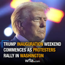 INAUGURATION WEEKEND: Inauguration festivities begin in full force as  President-elect Trump and his allies — and protesters — arrive in  Washington ahead of Monday's inauguration of the 47th president of the U.S.