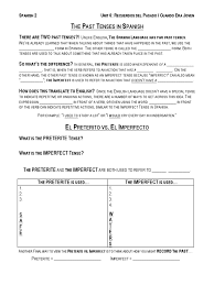 Rather, it is the name of the other major past tense in spanish. Spanish 2 Imperfect Tense Conjugation Pdf Languages Nature
