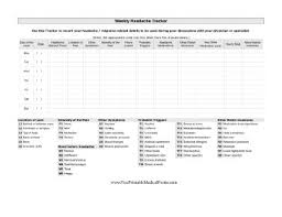 This Is A Headache Journal I Created Using A Template From