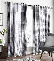 Maybe you would like to learn more about one of these? Glamburg 2 Pack 100 Cotton Window Curtain Panel 50 X108 Gingham Check Plaid Farmhouse Style Tab Top Curtains Charcoal Farmhouse Goals