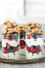 Looking for a dessert with all the taste, but fewer calories? Simple Fruit And Yogurt Parfaits