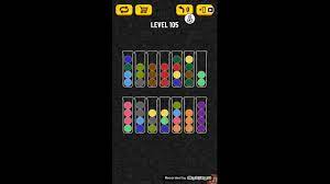 Try to sort the colored balls in the tubes until all balls with the same color stay in the same tube. Ball Sort Puzzle Level 105 Youtube