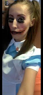 Horror-themed makeup look for Halloween