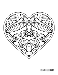 Check spelling or type a new query. 15 Zen Doodle Heart Coloring Pages Coloring Page Print Color Fun