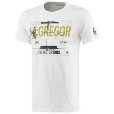 Ufc venum conor mcgregor authentic fight night women's walkout jersey. Reebok Ufc Conor Mcgregor Fighter Tee Shirt Men S Mma Apparel In White Proshopaholic Com