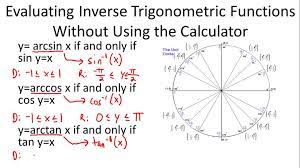• solving for angles on the unit circle if given the either the sine or cosine value at a point. Evaluating Inverse Trigonometric Functions Without Using The Calculator Overview Video Trigonometry Ck 12 Foundation