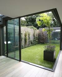 Garden Room House Thin Framed Sliding Doors Projects Iq Glass Courtyard Design House Exterior Courtyard House