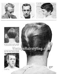 Allow the hair to be longer on top, about 3 inches, to style towards the center for a ducktail mohawk. Men S Vintage 1950s Haircuts Ducktail Tutorial And More Bobby Pin Blog Vintage Hair And Makeup Tips And Tutorials