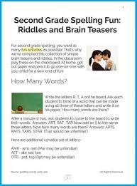 Teachers and parents alike can use these words for oral and written practice, for this list of 3rd grade spelling words is just a launching point. Second Grade Spelling Activities Fun Things To Do At Home Or School