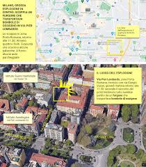 La mappa dellesplosione in centro a Milano: scoppia un furgone che  trasportava bombole di ossigeno in via Pier Lombardo | Corriere.it