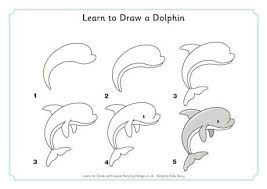 Apprendre A Dessiner Un Dauphin Easy Animal Drawings Animal Drawings Learn To Draw