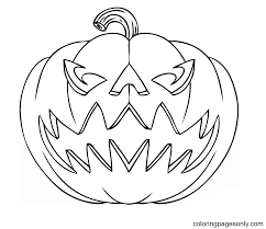 Download and print these jack o lantern printable coloring pages for free. Scary Jack O Lantern Halloween Coloring Pages Jack O Lantern Coloring Pages Coloring Pages For Kids And Adults