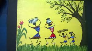 A Simple Warli Painting On Canvas Art Painting Art Art Workshop