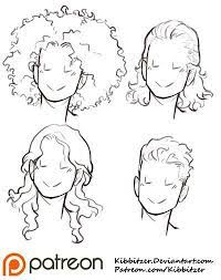 Curly Hair Reference Sheet 2 By Kibbitzer Curly Kibbitzer Reference Sheet New Curly Hair Drawing Hair Reference How To Draw Hair