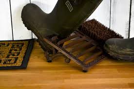 East2eden Rustic Cast Iron Wellington Wellies Large Boot Jack Grate Sc Brush Cleaner Rustic Cast Iron