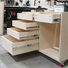 This cabinet style features long face frame overhangs that align perfectly with the kitchen walls. How To Build A Base Cabinet With Drawers Fixthisbuildthat Building Kitchen Cabinets Installing Drawer Slides Diy Kitchen Cabinets