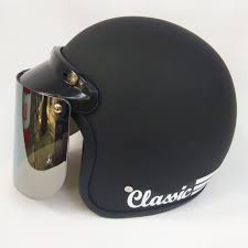 Jual half face google mask kaca helm cargloss kota tangerang. Helm Bogo Retro Classic Full Cat Warna Hitam Doff Kaca Datar Warna Silver Shopee Indonesia