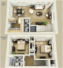 Denah Rumah Minimalis 2 Lantai 2 Kamar Tidur 3d Denah Rumah Desain Rumah Rumah