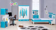 غرف نوم اطفال كتالوج غرف اطفال جديدة اشكال لغرف الاطفال الحديثة 2019 Blue Bedroom Design Modern Kids Bedroom Bedroom Furniture Design