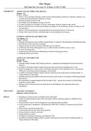 associate art director resume samples