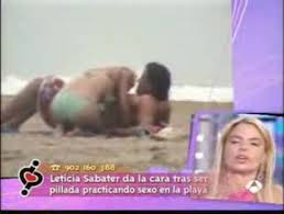 Leticia Sabater pillada en la playa