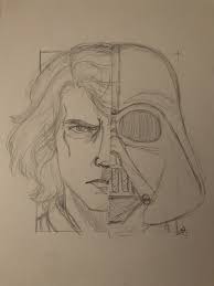 The Transition To The Dark Side Star Wars Art Drawings Star Wars Art Drawings Sketch Star Wars Drawings